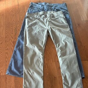 Old Navy Blue and Tan Slim Pants